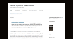 Desktop Screenshot of cantonasylumforinsaneindians.com